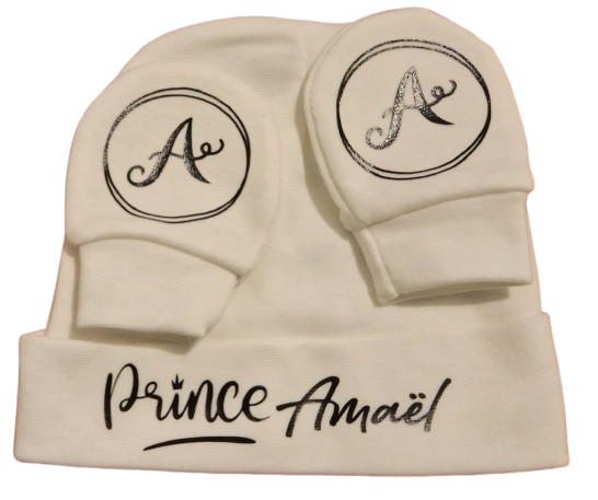 Ensemble Bonnet & Moufles Bébé Personnalisé Premium