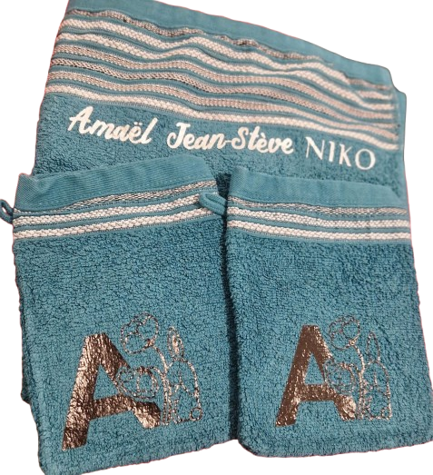 Serviette & Gants Bébé Personnalisés